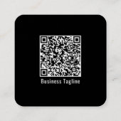 Berufliches Logo Elegante Modernes Schwarzes Quadratische Visitenkarte (Rückseite)