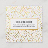 BERUFLICHES LOGO EMBLEM Imitat Gold Quadratische Visitenkarte (Rückseite)