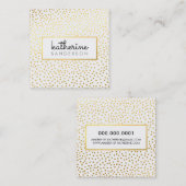 BERUFLICHES LOGO EMBLEM Imitat Gold Quadratische Visitenkarte (Vorne/Hinten)