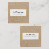 BERUFLICHES LOGO EMBLEM moderne Imitate Gold Quadratische Visitenkarte (Vorne/Hinten)