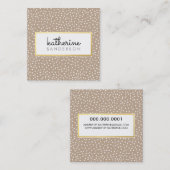 BERUFLICHES LOGO EMBLEM, modernes Kraftgold weiß Quadratische Visitenkarte (Vorne/Hinten)