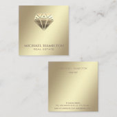 Berufliches Logo für das Diamantenhaus aus Anwesen Quadratische Visitenkarte (Vorne/Hinten)