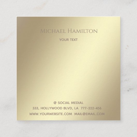 Berufliches Logo für das Diamantenhaus aus Anwesen Quadratische Visitenkarte (Rückseite)