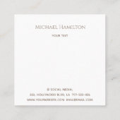 Berufliches Logo für das Diamantenhaus aus Anwesen Quadratische Visitenkarte (Rückseite)