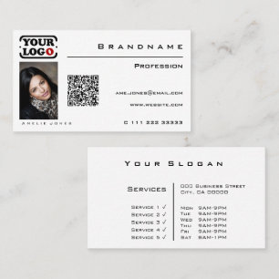 Berufliches  Logo für das klassische White Custom  Visitenkarte