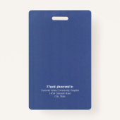 Berufliches Logo für den Krankenhausmitarbeiter Ausweis (Rückseite)