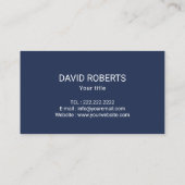 Berufliches Logo für die Nautic Navy Blue Kapitän Visitenkarte (Rückseite)