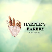 Berufliches Logo für moderne Bäckereien Fensteraufkleber (Blatt 3)