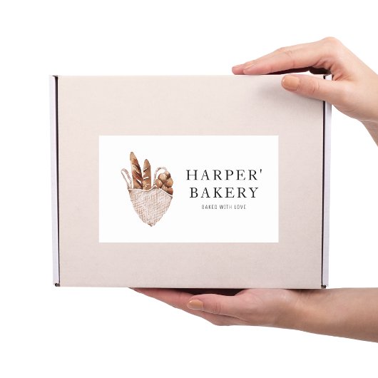 Berufliches Logo für moderne Bäckereien Rechteckiger Aufkleber