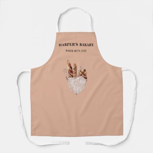 Berufliches Logo für moderne Bäckereien Schürze (Vorderseite)