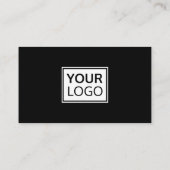 berufliches Logo für Schwarz und Weiß Visitenkarte (Rückseite)
