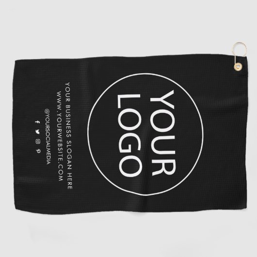 Berufliches Logo für Unternehmen Golfhandtuch (Horizontal)