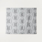 Berufliches Logo für Unternehmen Grau Wandteppich (Vorderseite (Horizontal))