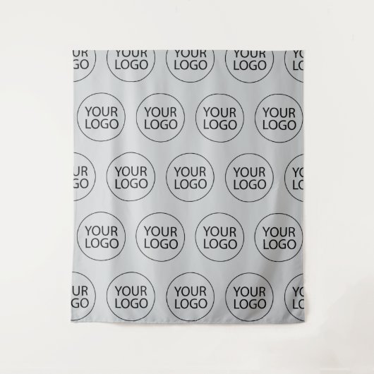 Berufliches Logo für Unternehmen Grau Wandteppich (Vorderseite)