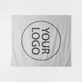 Berufliches Logo für Unternehmen Grau Wandteppich (Vorderseite (Horizontal))