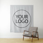 Berufliches Logo für Unternehmen Grau Wandteppich (Beispiel)