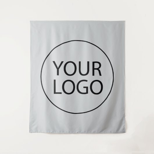 Berufliches Logo für Unternehmen Grau Wandteppich (Vorderseite)