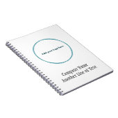 Berufliches Logo für Unternehmen hinzufügen Notizblock (Rechte Seite)