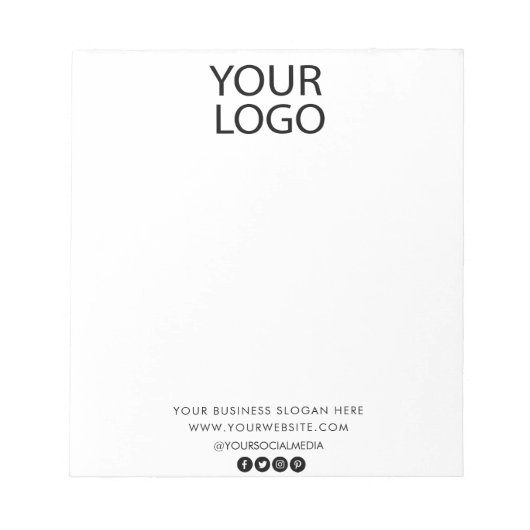 Berufliches Logo für Unternehmen Notizblock (Vorderseite)
