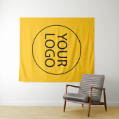 Berufliches Logo für Unternehmen Wandteppich (Beispiel (Horizontal))