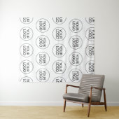 Berufliches Logo für Unternehmen Wandteppich (Beispiel (Horizontal))