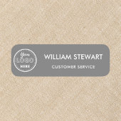 Berufliches Logo Graue Mitarbeiter Namensschild