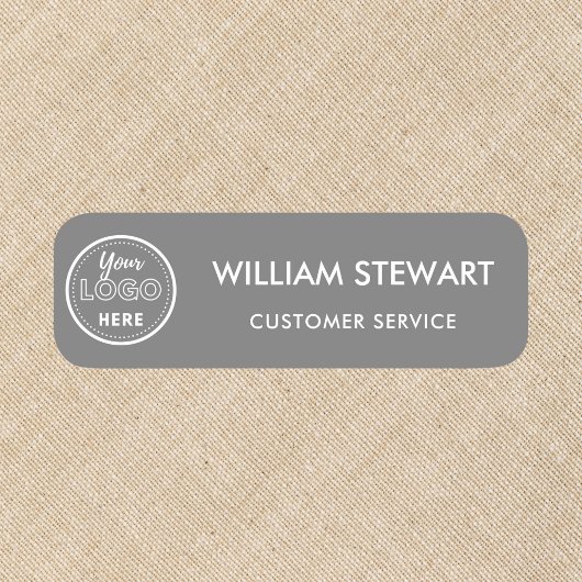 Berufliches Logo Graue Mitarbeiter Namensschild