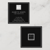 Berufliches Logo hinzufügen Quadratische Visitenkarte (Vorne/Hinten)