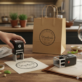 Berufliches Logo im Schwarzweißkreis Permastempel