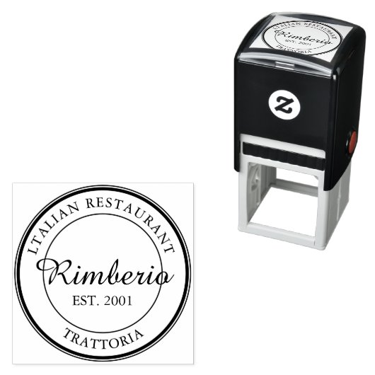 Berufliches Logo im Schwarzweißkreis Permastempel (Beispiel)