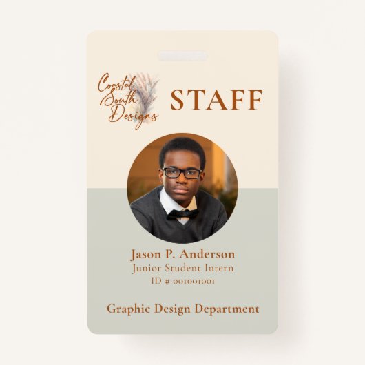 Berufliches Logo in Gelbgrün Ausweis (Vorderseite)