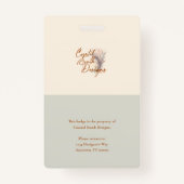 Berufliches Logo in Gelbgrün Ausweis (Rückseite)