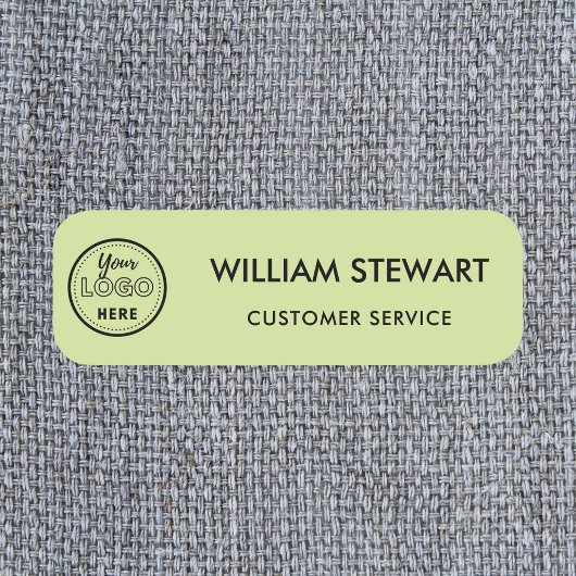 Berufliches Logo Lime Green Employees Namensschild