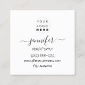 Berufliches Logo Makeup Artist Rose Golden Shadow Quadratische Visitenkarte (Rückseite)