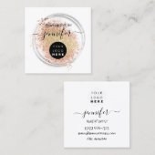 Berufliches Logo-Makeup-Rose-Powder-Schatten Quadratische Visitenkarte (Vorne/Hinten)