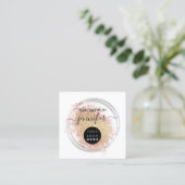 Berufliches Logo-Makeup-Rose-Powder-Schatten Quadratische Visitenkarte (Stehend Vorderseite)