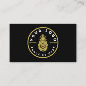 Berufliches Logo Moderne Schwarze Soziale Medien Visitenkarte (Vorderseite)