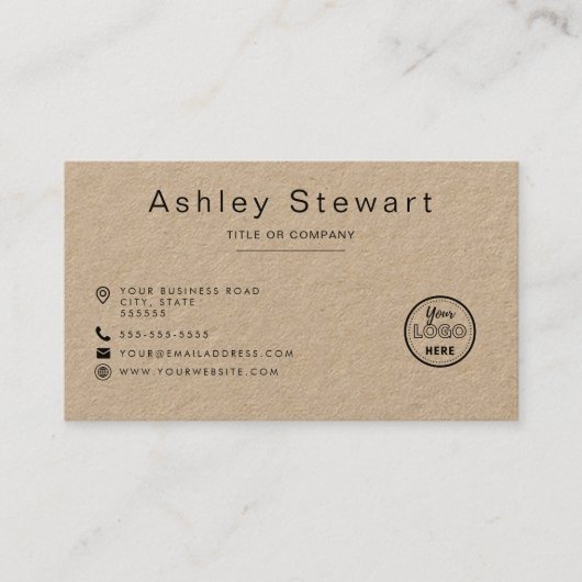 Berufliches Logo Modernes, Minimalistisches Design Visitenkarte (Vorderseite)