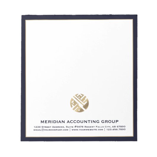 Berufliches Logo Notizblock (Vorderseite)