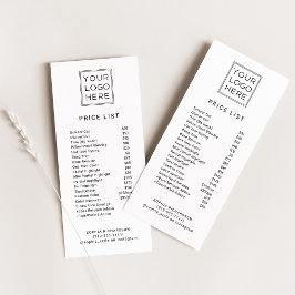 Berufliches Logo | Preislisten Werbekarte
