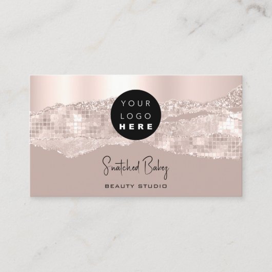 Berufliches Logo QR Code Friseur MakeupArtist Visitenkarte (Vorderseite)