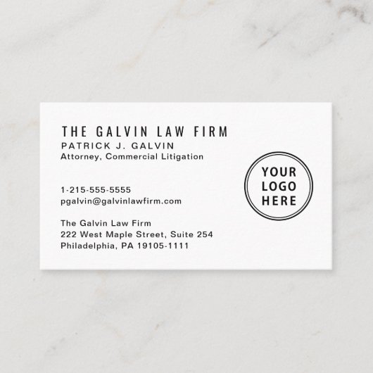 Berufliches Logo QR Code Mitarbeiter Visitenkarte (Vorderseite)