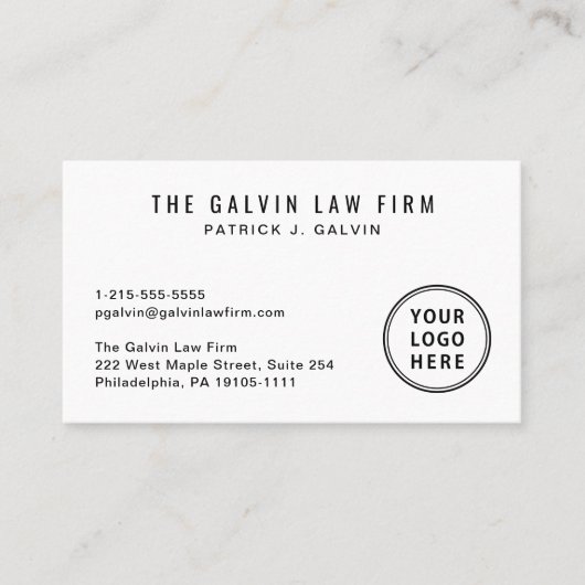 Berufliches Logo QR Code Mitarbeiter Visitenkarte (Vorderseite)