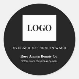 Berufliches Logo, Schwarzweiß-Reinigungsmittel Runder Aufkleber