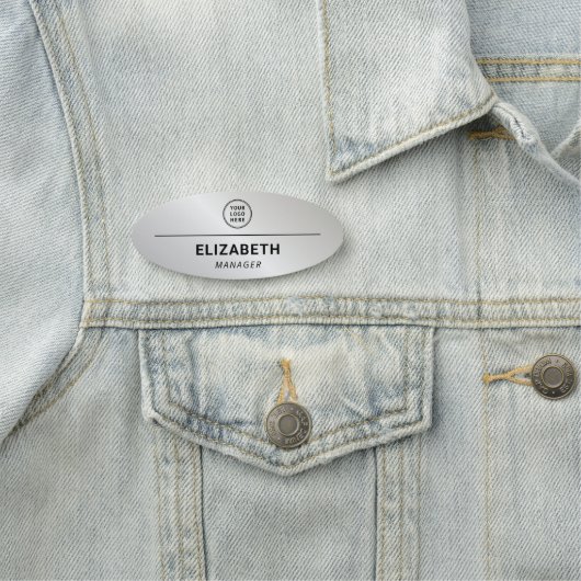 Berufliches Logo Silver Employee Namensschild (Beispiel)