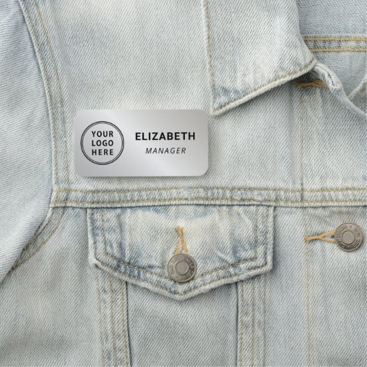 Berufliches Logo Silver Namensschild (Beispiel)