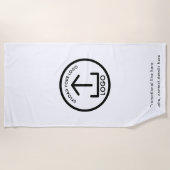 Berufliches Logo und Textpool Strandtuch (Vorderseite)