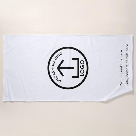 Berufliches Logo und Textpool Strandtuch (Vorderseite)