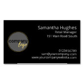 BERUFLICHES LOGO-UNTERNEHMEN BRANDED BUSINESS BLAC MAGNETISCHE VISITENKARTE (Vorderseite)