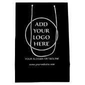 Berufliches Logo-Unternehmen Mittlere Geschenktüte (Rückseite)